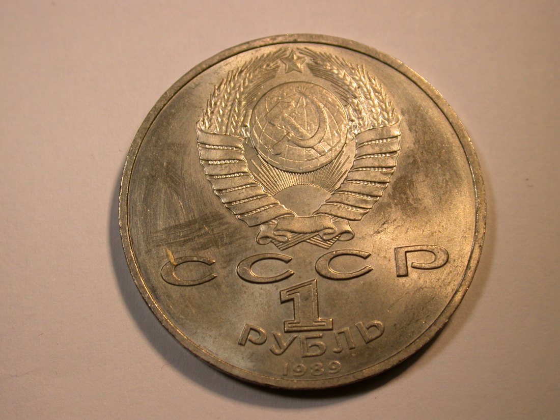  F11  UDSSR/Russland  1 Rubel 1989 in f.ST   Originalbilder   