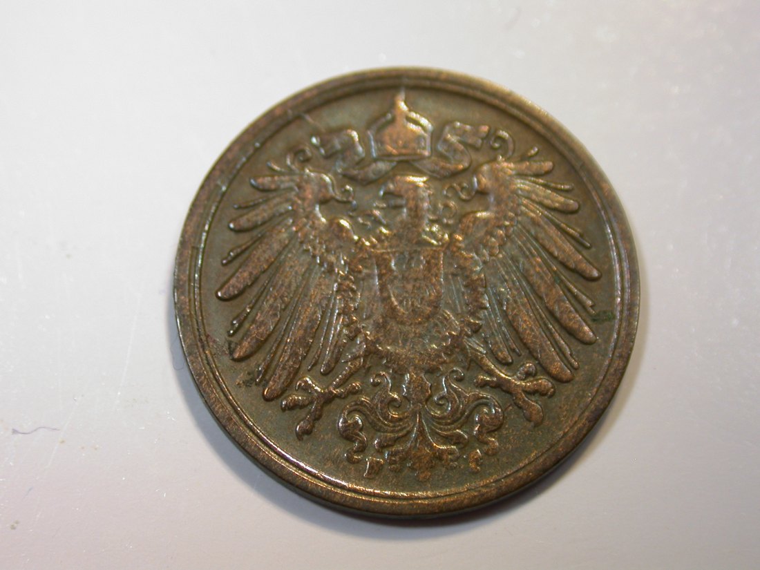  F12 KR  1 Pfennig   1916 F in ss    Originalbilder   