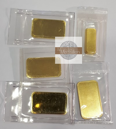 BRD 10 x 10g   Goldbarren (LBMA) MM-Frankfurt Feingold: zus 100g Heareus, Degussa, und andere  