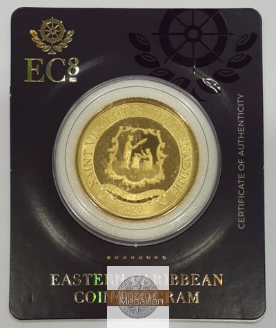 Karibik Inseln  10 Dollars MM-Frankfurt Feingold: 31,1g Eastern Caribbean Coin Program 2020 