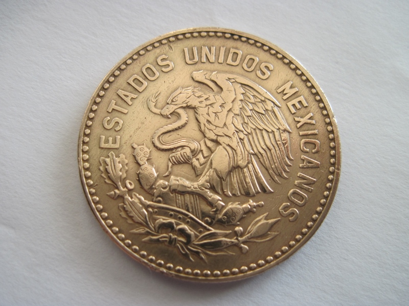  Mexiko 50 Centavos 1957 Adler + Schlange, Bronze   
