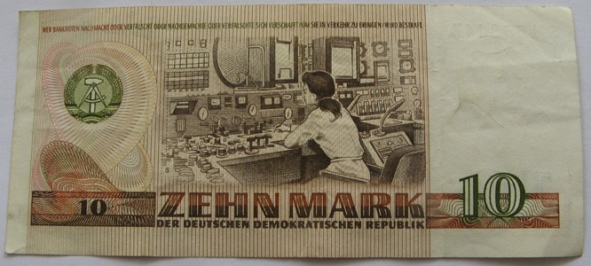  1971, Germany-GDR, 10 Mark, Banknote   