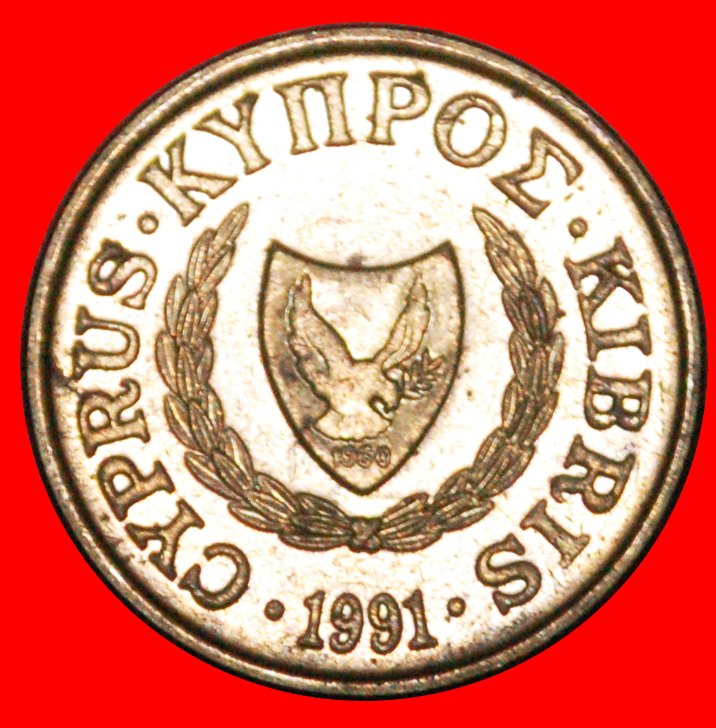  * BIRD: CYPRUS ★ 1 CENT 1991 LACK OF OUTLINE! LOW START ★ NO RESERVE!   