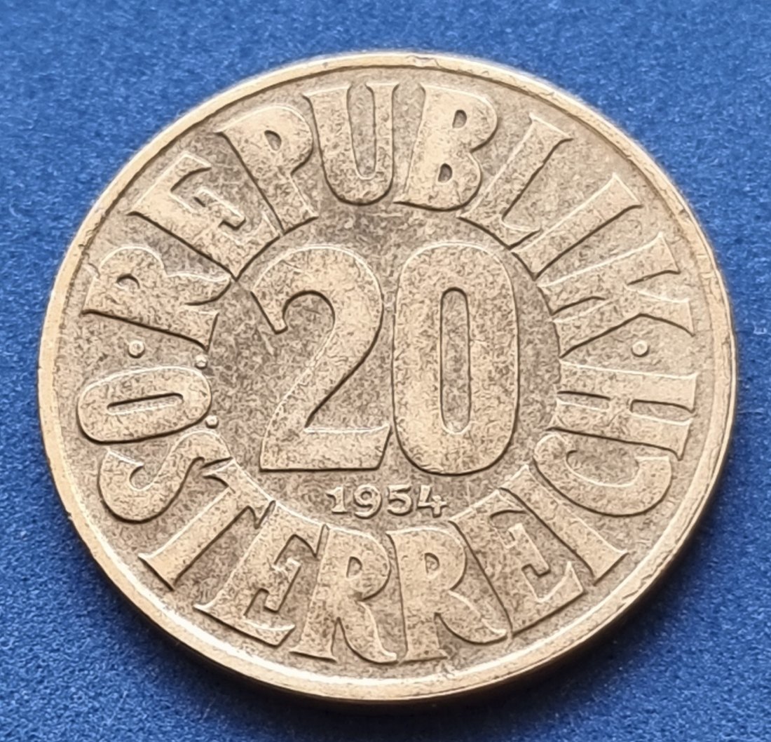  7164(10) 20 Groschen (Österreich) 1954 in vz ............................... von Berlin_coins   