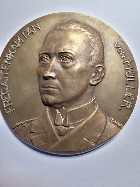  Ball Medaille 1914 Fregattenkapitän von Müller very rare Golden Gate Koblenz Frank Maurer i713   