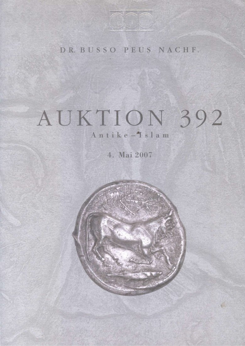  Busso Peus (Frankfurt) Auktion 392 (2007) Studiensammlung Griechischer Münzen von Sizilien, Römer ua   