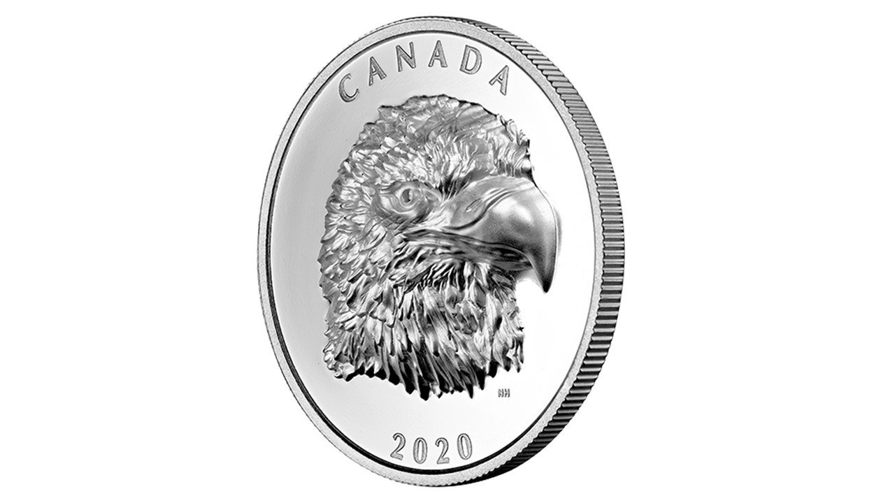  1 oz Silber PP 2020 Weißkopfseeadler Ultra High Relief Kanada   