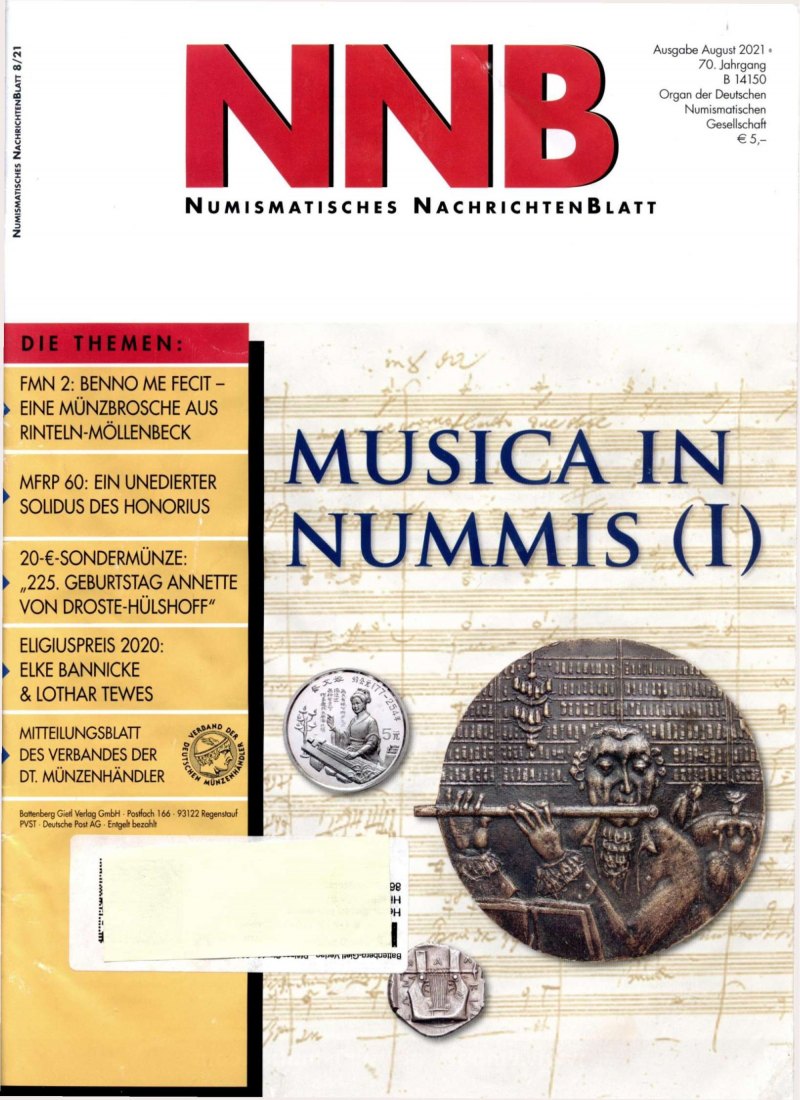  (NNB) Numismatisches Nachrichtenblatt 08/2021 Musica in nummis ( I )   