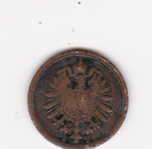  Kaiserreich, 1 Pfennig 1876 G (selten!)   