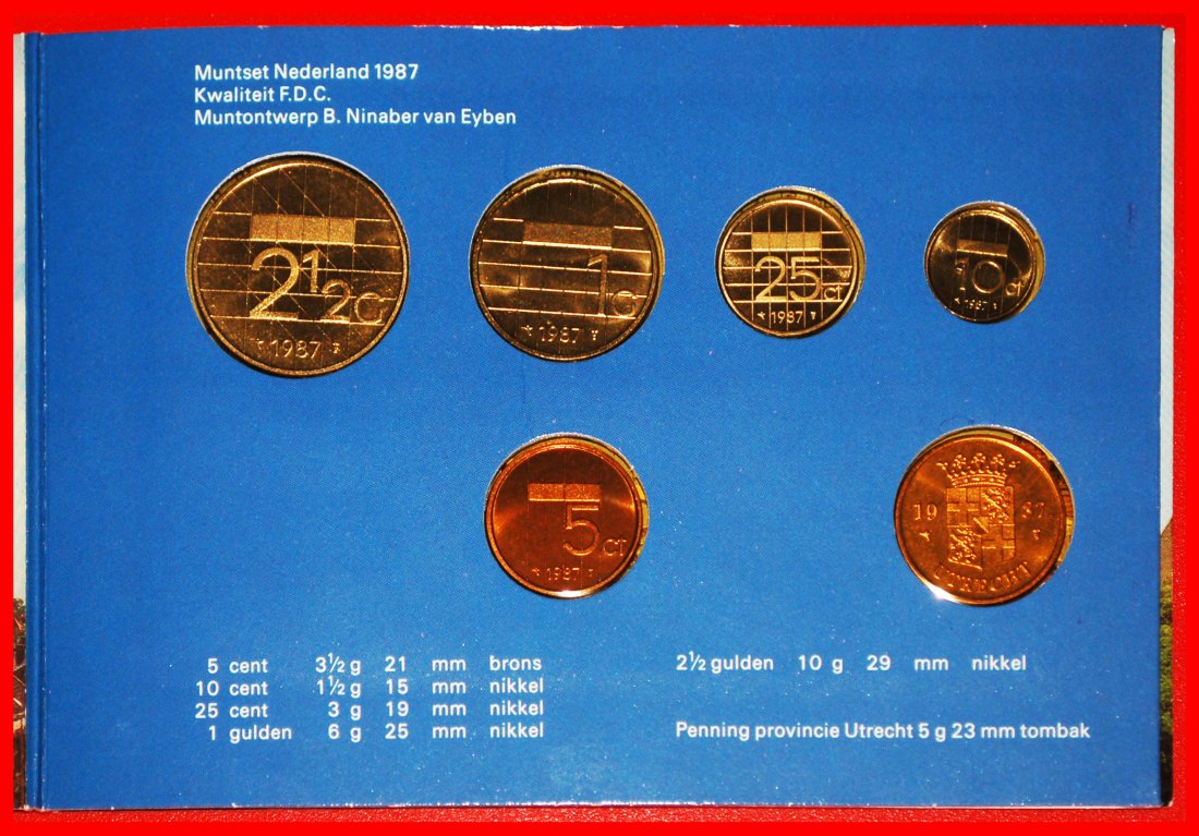  * BEATRIX (1980-2013): NETHERLANDS ★ SELECT MINT SET 1987 (5 COINS + MEDAL) LOW START ★ NO RESERVE!   