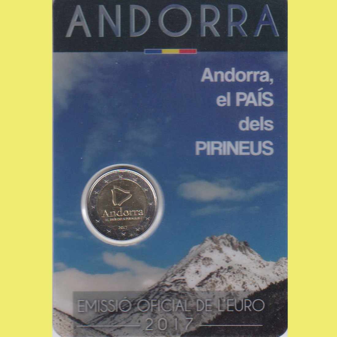 Offiz. 2 Euro-Sondermünze Andorra *UN Jahr des nachhaltigen Tourismus* 2017   