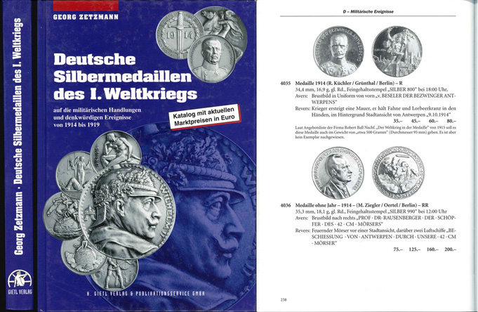  Zetzmann, Georg; Deutsche Silbermedaillen des I. Weltkriegs; Regenstauf 2002   