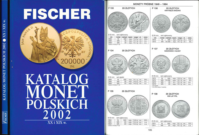  Katalog monet polskich 2002 - XXIXXIX W.   