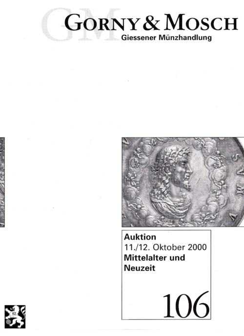  Gorny & Mosch (München) Auktion 106 (2000) Mittelalter - Neuzeit ua Sammlung KAGERER Indien   