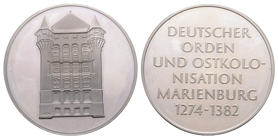  Linnartz MARIENBURG, Silbermedaille 1982,  40,05/925er, 44mm, PP   