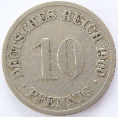  Deutsches Reich 10 Pfennig 1900 D K-N s   