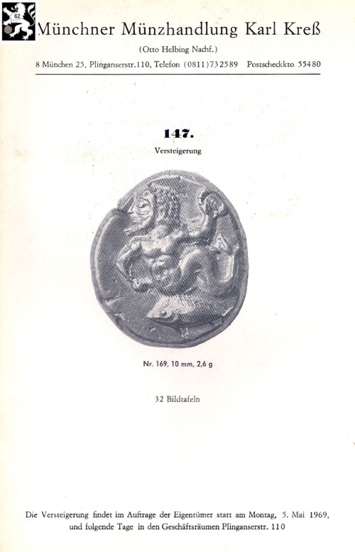  Kreß (München) Auktion 147 (1969) Antike bis Neuzeit ua eine fast komplette Reichsgoldmünzensammlung   