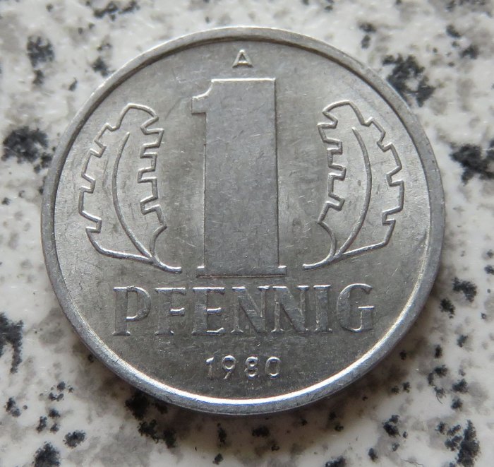  DDR 1 Pfennig 1980, besser   