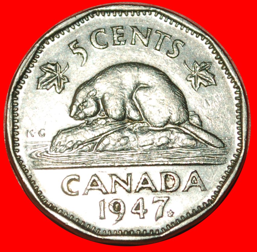  * MAPLE LEAF (1948): CANADA ★ 5 CENTS 1947! GEORGE VI (1937-1952) LOW START ★ NO RESERVE!   