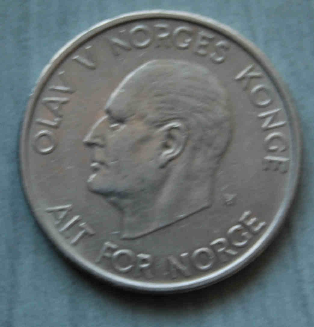  Norwegen 5 Kronen 1963 KM # 412   