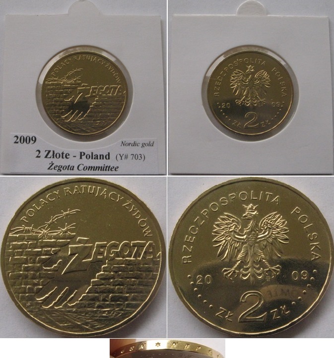  2009, Poland, 2 Złoty-Żegota Committee   