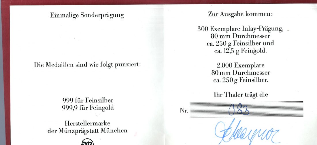  Der Preussische Königsthaler RRR 12,5 Gr.999 Au 250 Gr.999 AG Münzenankauf Koblenz Frank Maurer N351   