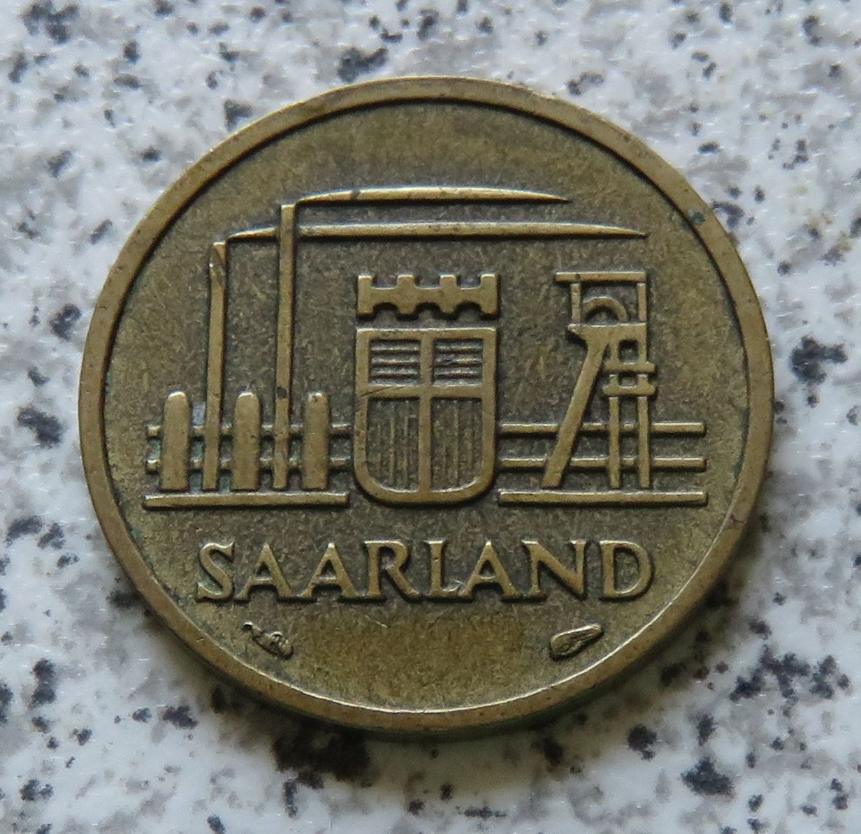  Saarland 10 Franken 1954   