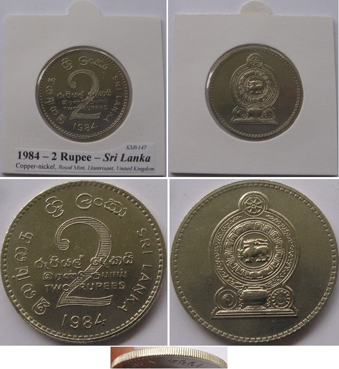  1984, Sri Lanka, 2 Rupees   