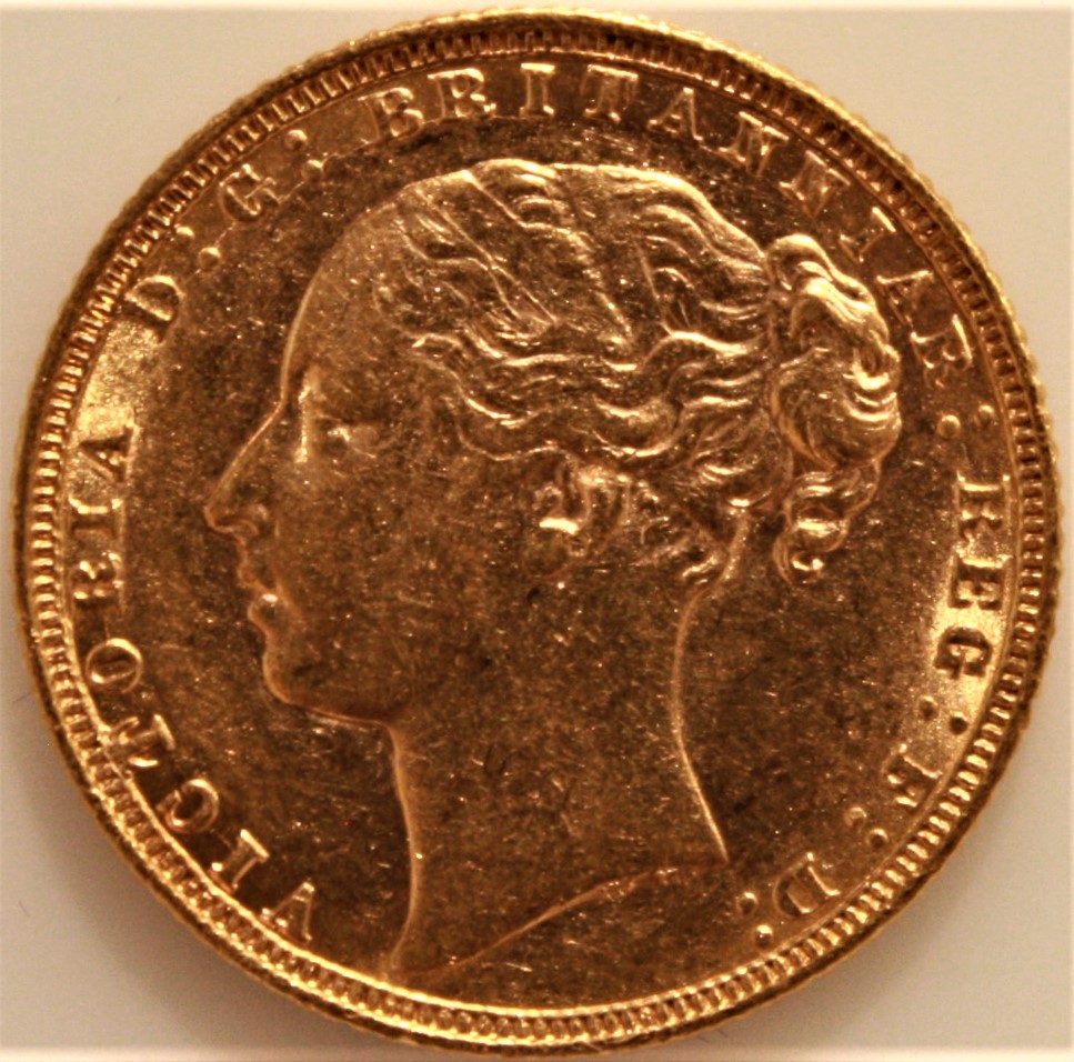  Grossbritannien: Victoria, Sovereign 1871, Gold, 7,98 gr. 917er Gold (7,31 gr. fein), siehe Bilder!   