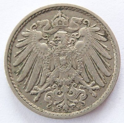  Deutsches Reich 5 Pfennig 1909 E K-N ss   