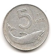  Italien 5 Lira 1955 #159   