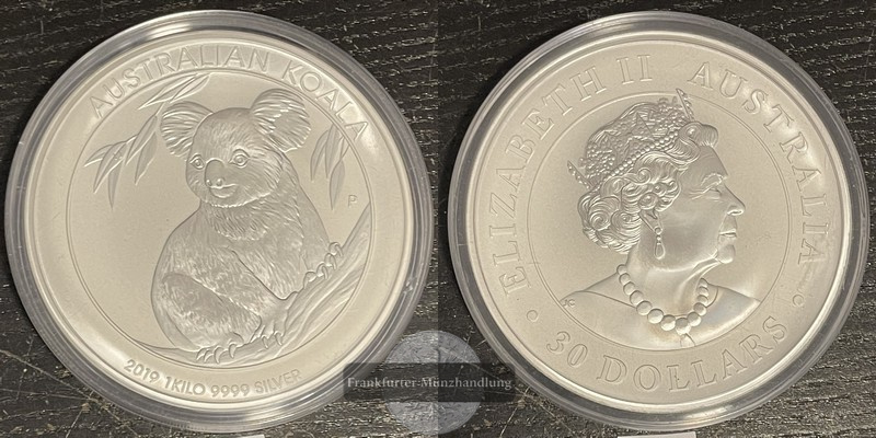 Australien  30 Dollar  2019  Koala    FM-Frankfurt  Feingewicht: 1.000g Silber   