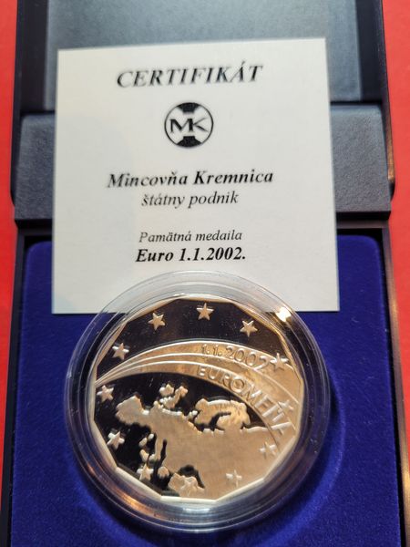  Slowakei erster Probe Euro in Silber 2002 Proof s Golden Gate Münzenankauf Koblenz Frank Maurer R4   
