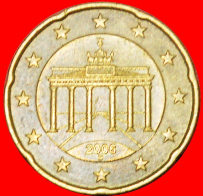  * SPANISH ROSE: GERMANY ★ 20 EURO CENTS 2006D NORDIC GOLD!★LOW START ★ NO RESERVE!   
