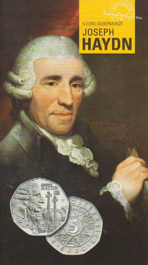  Offiz 5€ Silbermünze Österreich *200. Todestag von Joseph Haydn* 2009 *hgh* max 75.000St!   