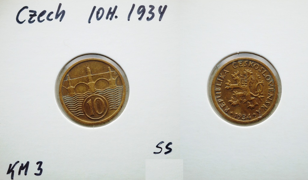  Tschechien 10 Heller 1934   