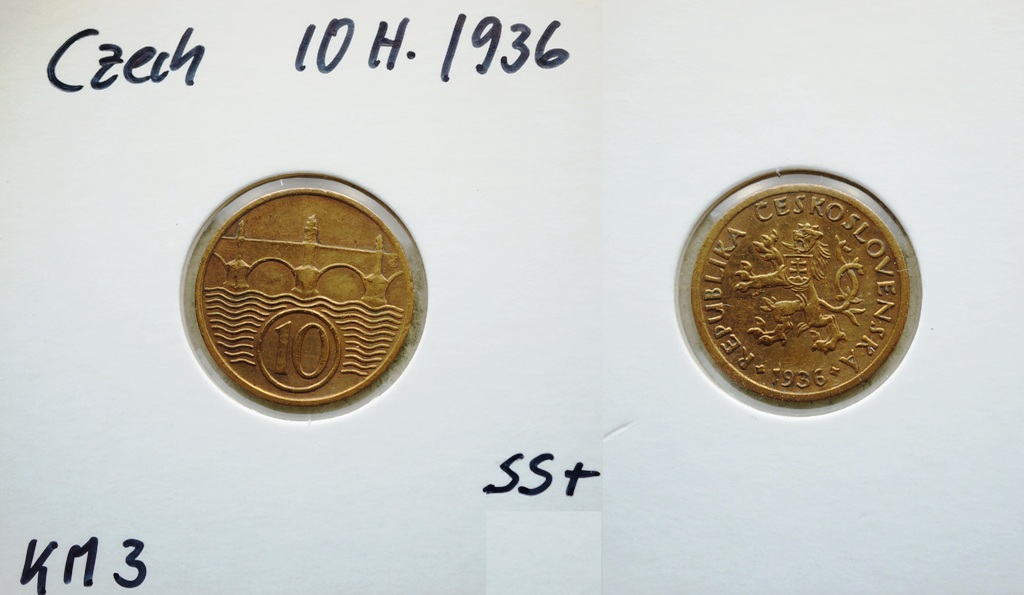  Tschechien 10 Heller 1936   