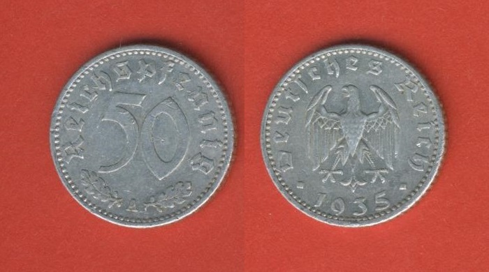  Deutsches Reich 50 Pfennig 1935 A   