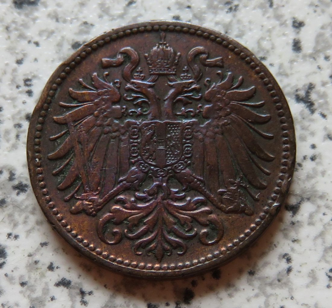  Österreich K & K 2 Heller 1895   