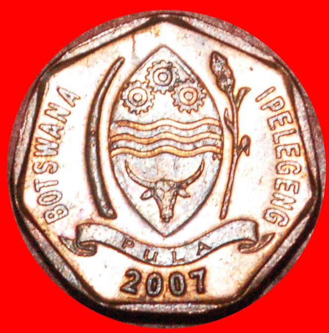  * SOUTH AFRICA (1998-2009): BOTSWANA ★ 5 THEBE 2007 BIRD! LOW START ★ NO RESERVE!   