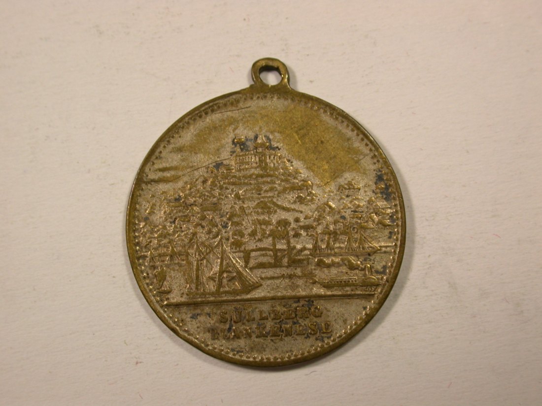  H12  Preussen Wilhelm II  Süllberg Blankenese kleine Medaille   Originalbilder   