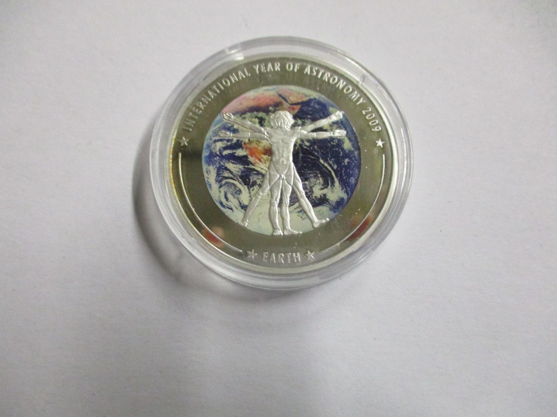  5 Dollars Cook Islands 2009 Silbermünze Erde mit Zertifikat   