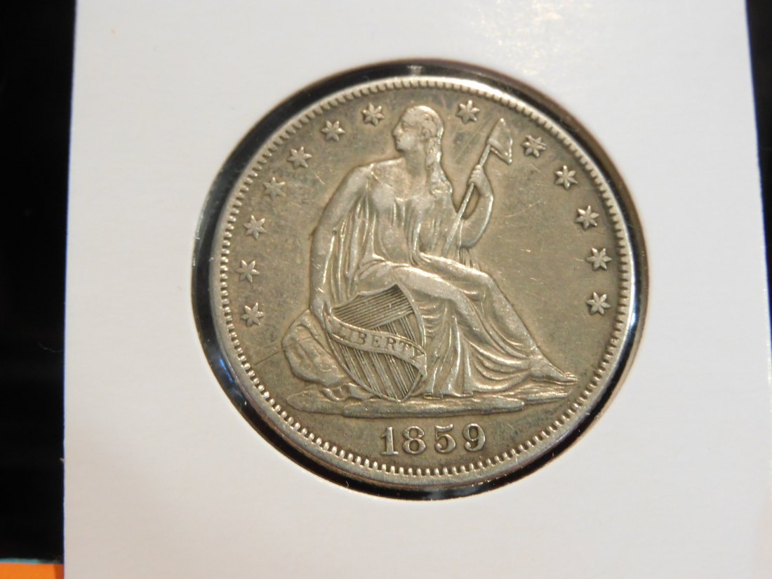  USA 1/2 DOLLAR 1859.GRADE-PLEASE SEE PHOTOS.   