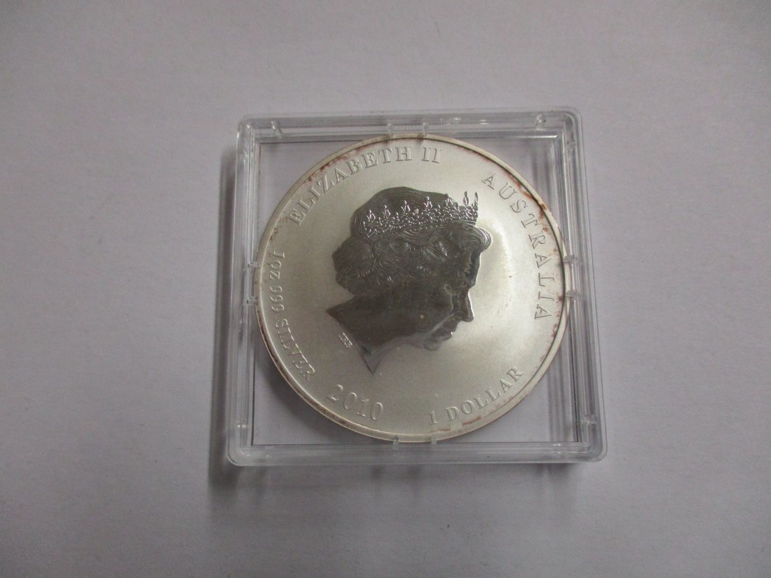  1 Dollar Australien Tiger 2010 Lunar II Feinsilber: 31,1 g /U2   