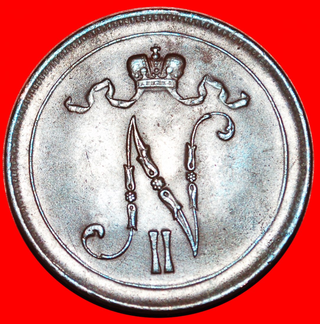 * NICOLAS II (1894-1917):FINLAND (russia, the USSR in future)★10 PENCE 1916 ★LOW START ★ NO RESERVE!   