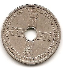  Norwegen 1 Krona 1936 #110   