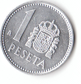  1 Peseta Spanien 1987 (D100)  b.   
