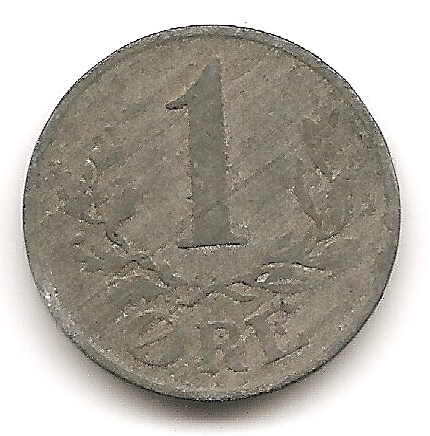  Dänemark 1 Ore 1945 #205   