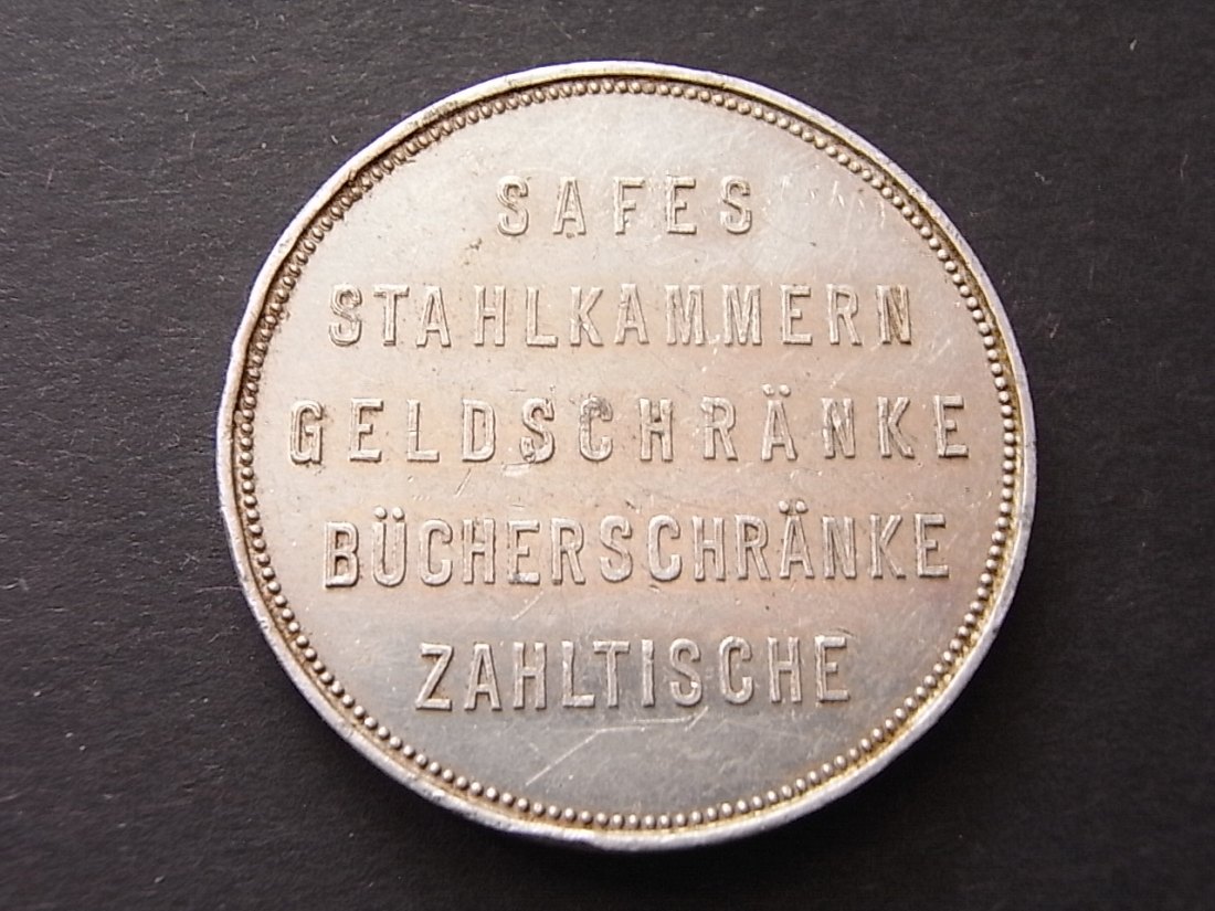  Hannover Bodes Geldschrankfabrik Werbemarke um 1900 Al. 31mm   