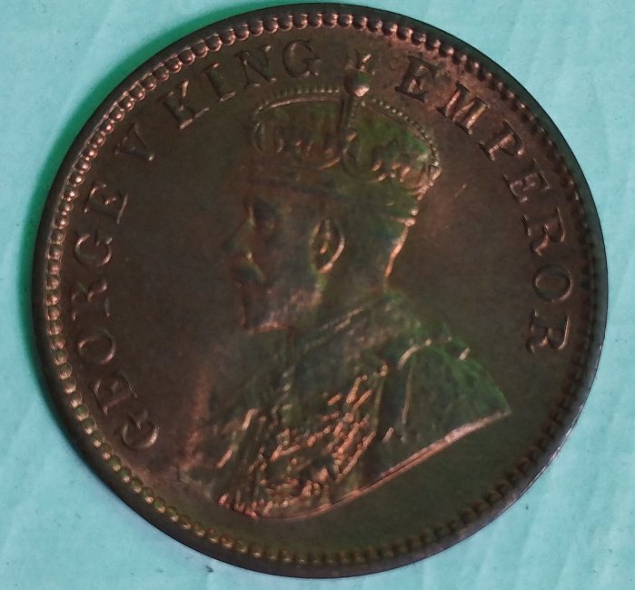  India 1/4 Anna coin 1936 GKV CALCUTTA EF COIN   